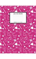 Graph Paper Notebook: 1/2 Inch Squares for Girls - Pink