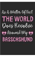 As A Matter Of Fact The World Does Revolve Around My Basschshund: Lined Journal, 120 Pages, 6 x 9, Basschshund Dog Gift Idea, Black Matte Finish (As A Matter Of Fact The World Does Revolve Around My Basschshund Jou