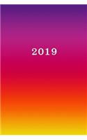 2019: Kalender/Terminplaner: 1 Woche auf 2 Seiten, Format ca. A5, Cover bunt(9 Kalender/Terminplaner)