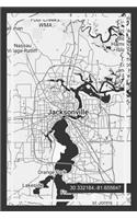 Weekly Planner: Book with Jacksonville Florida Map Cover Design ( USA )