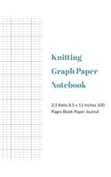 Knitting Graph Paper Notebook: 2:3 Ratio 8.5 x 11 Inches 100 Pages Blank Paper Journal (Volume 4)(4 Knitting Graph Paper Notebook 2:3 Ratio)