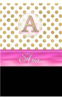 Aria: Personalized Lined Journal Diary Notebook 150 Pages, 6" X 9" (15.24 X 22.86 CM), Durable Soft Cover