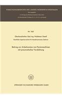 Beitrag zur Arbeitsweise von Formmaschinen mit pneumatischer Verdichtung: (Forschungsberichte des Landes Nordrhein-Westfalen)
