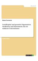 Sozialkapital und gesunde Organisation. Strukturen und Instrumente für ein stärkeres Unternehmen: (German)
