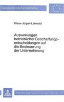 Auswirkungen Betrieblicher Beschaffungsentscheidungen Auf Die Besteuerung Der Unternehmung