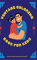Vintage coloring book for kids