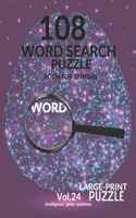 108 Word Search Puzzle Book For Seniors Vol.24