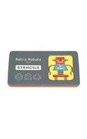 Retro Robot Roboter Stencils: (English)