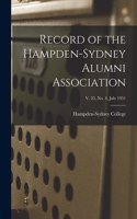 Record of the Hampden-Sydney Alumni Association; v. 25, no. 4, July 1951