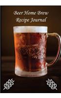 Beer Home Brew Recipe Journal