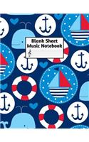 Blank Sheet Music Notebook