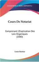Cours de Notariat