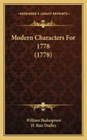 Modern Characters For 1778 (1778)