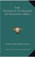 Province Of Reason In Religion (1865)