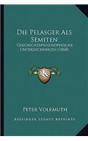 Die Pelasger Als Semiten