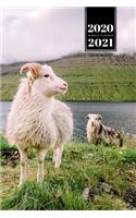 Sheep Lamm Shepherd Herder Farmer Week Planner Weekly Organizer Calendar 2020 / 2021 - River Walk: Cute Wildlife Animal Pet Bullet Journal Notebook Diary in 6" x 9" Inch Pocket Size