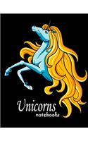 Unicorns notebook: Unicorn Notebook (Composition Book Journal) (8.5 x 11 Large)
