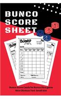 Bunco Score Sheets