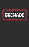 Grenade Notebook: Lined Journal, 120 Pages, 6 x 9, Jersey Shore Journal Matte Finish