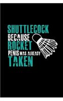 Shuttlecock because rocket penis was taken: 6x9 BADMINTON - blank with numbers paper - notebook - notes