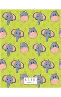 Notebook: Elephant on yellow cover and Dot Graph Line Sketch pages, Extra large (8.5 x 11) inches, 110 pages, White paper, Sketch, Draw and Paint(5 Elephant on Yellow Notebook)