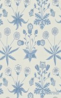 Journal: Beautiful Light Blue Retro Flower Design Vintage Floral Print - 150 College-ruled Pages - 8.5 x 11 - A4 Size(Vintage Floral Designs)