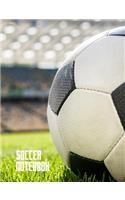 Soccer Notebook: 7.44 x 9.69 inch composition book, soccer journal, college ruled composition book, composition book for kids, 200