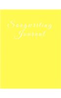 Songwriting Journal: 8.5 X 11, 110 Pages, Music Composition Notebook with Blank Sheet Music and Lined Paper for Song Lyrics. Yellow Soft Cover