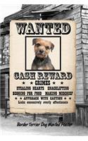 Border Terrier Dog Wanted Poster