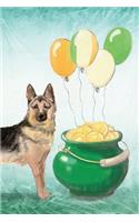 German Shepherd: Notebook - Happy St Patrick's Day from Awesome Dogs