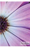 Notes: Large Purple Flower, 6" x 9", lined journal, blank book notebook, durable cover,100 pages for writing