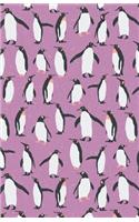 Journal Notebook Penguins in Snow Winter Pattern - Mauve: Blank Journal To Write In, Unlined For Journaling, Writing, Planning and Doodling, For Women, Men, Kids, 160 Pages, Easy To Carry Size(87 Journal Notebook Plain 2)