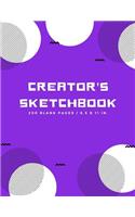 Creator's Sketchbook: Blank Drawing Paper for Drawing, Sketching, Doodling, Art (Extra Large, 200 Pages)