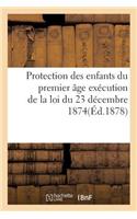 Protection Des Enfants Du Premier Âge Exécution de la Loi Du 23 Décembre 1874
