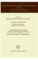 Untersuchungen Zum Konzept Der Sog. Feldabhängigkeit (Witkin): Eine Experimentelle Grundlagenstudie