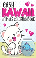 Easy Kawaii animals Coloring Book