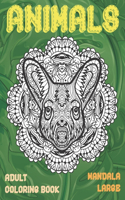 Adult Coloring Book Mandala Large - Animals