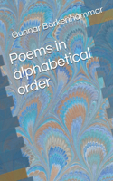 Poems in alphabetical order