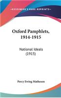 Oxford Pamphlets, 1914-1915