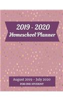 2019-2020 Homeschool Planner For One Student: August 2019 - July 2020