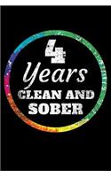 4 Years Clean and Sober: Lined Writing Journal For People Living the Sober Life for Four Years