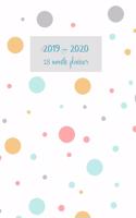 2019 - 2020 18 month planner