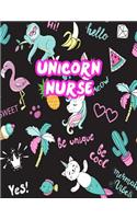 Unicorn Nurse: Cute Journal Notebook for Nursing Student and Practitioner with Large 8.5 x 11 Blank Ruled White Paper (Perfect for School, Medical, Clinical and Ho