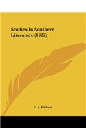 Studies In Southern Literature (1922)