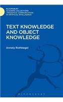Text Knowledge and Object Knowledge