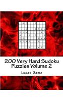 200 Very Hard Sudoku Puzzles Volume 2: Very Hard Sudoku Puzzles For Advanced Players