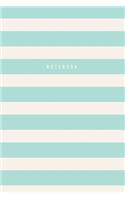 Notebook: Seafoam Green Stripes Journal, Notebook, Diary, 6"x9" Lined Pages, 150 Pages