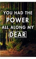 You Had The Power All Along My Dear: Blank Lined Journal Notebook, Size 6x9, Gift Idea for Women & Teen Girls, Employee, Coworker, Friends, Office, Gift Ideas, Familly, Entrepreneur: Co