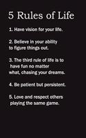 5 Rules of Life ( Happy 24 Birthday ): 6x9 Lined Notebook, Gift For a Friend or a Colleague (Gift For Someone You Love), Birthday Gift