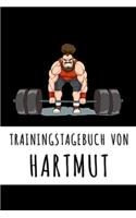 Trainingstagebuch von Hartmut: Personalisierter Tagesplaner für dein Fitness- und Krafttraining im Fitnessstudio oder Zuhause